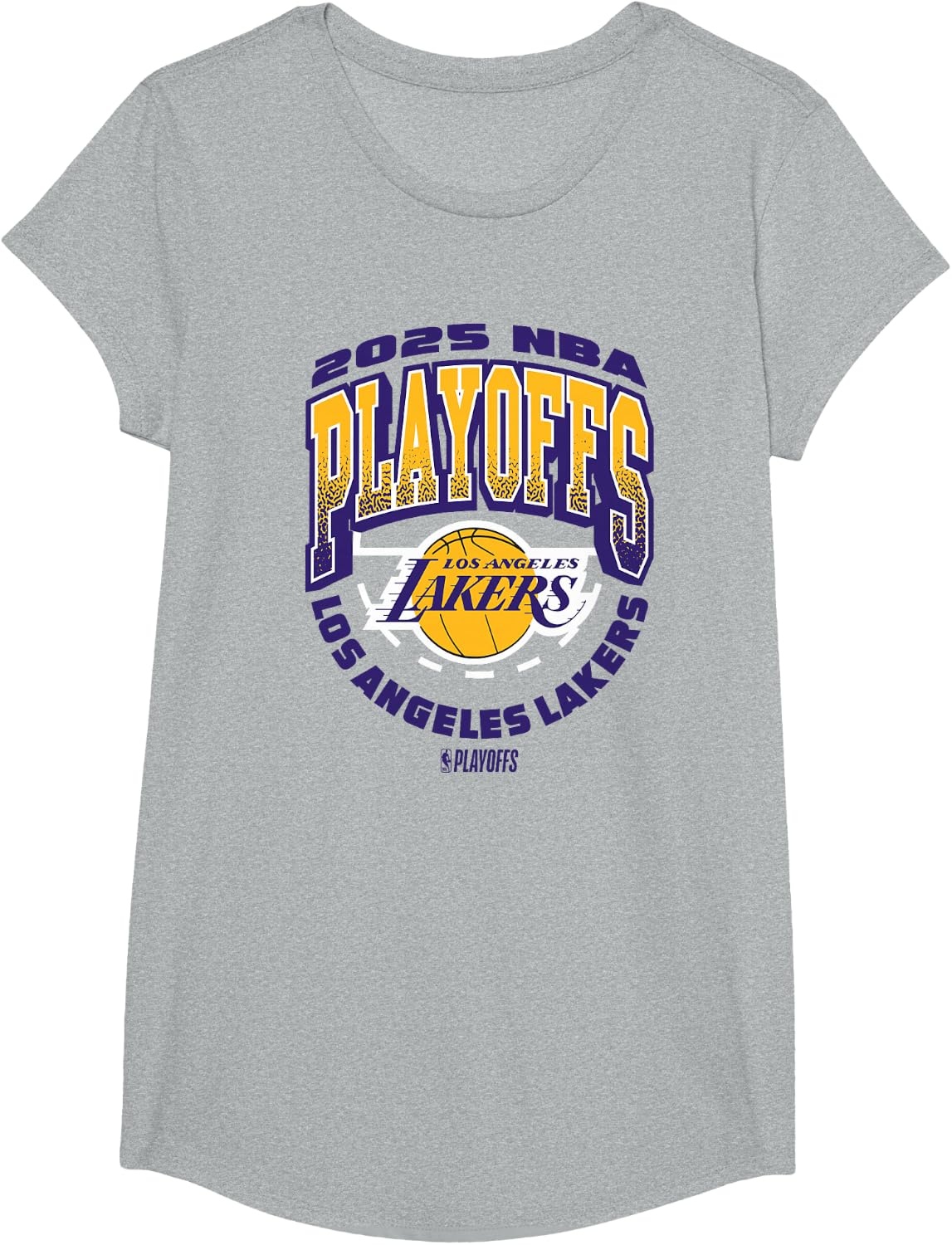 image:imageNBA Official Los Angeles Lakers Exclusive 2025 Playoffs TShirtHeather Grey