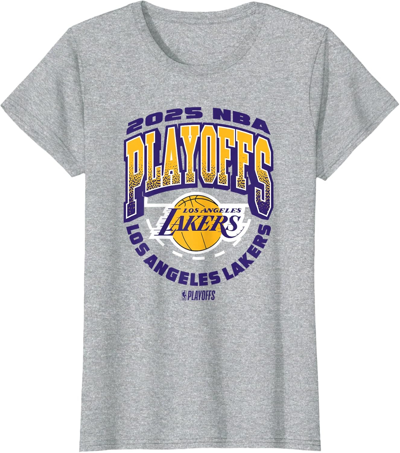 image:imageNBA Official Los Angeles Lakers Exclusive 2025 Playoffs TShirtHeather Grey