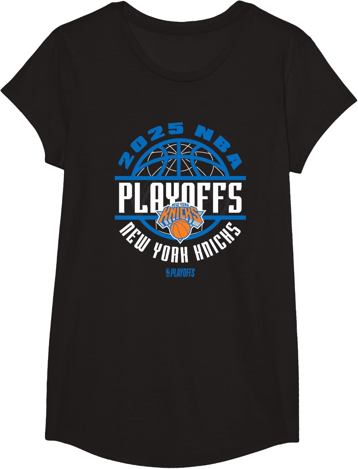 image:imageNBA Official New York Knicks 2025 Playoffs Game Time TShirtBlack
