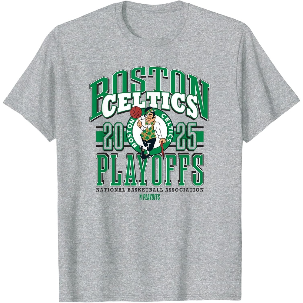 image:imageNBA Official Boston Celtics 2025 Playoffs Showtime TShirtHeather Grey