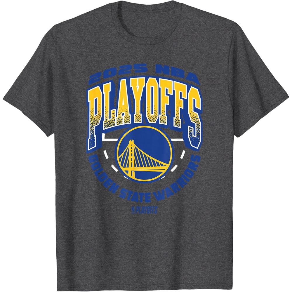 image:imageNBA Official Golden State Warriors Exclusive 2025 Playoffs TShirtDark Heather Grey