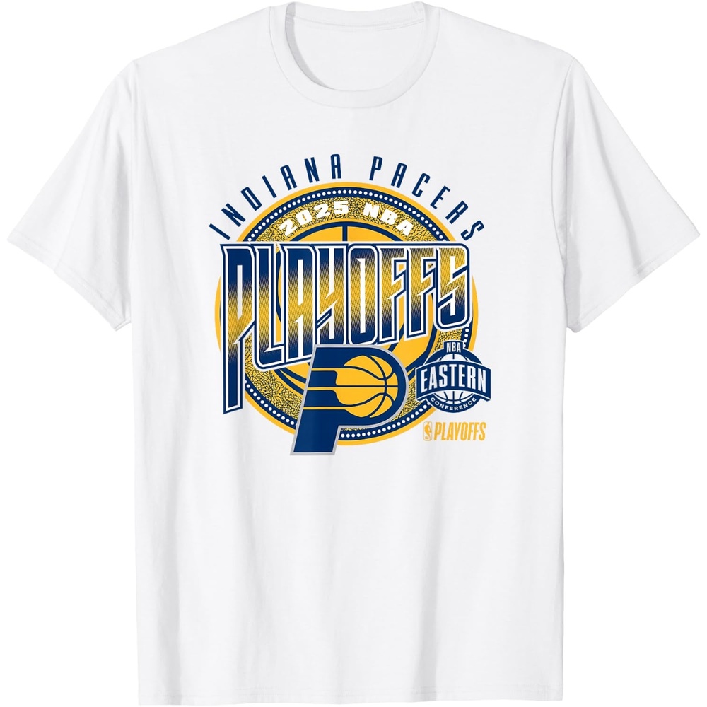 image:imageNBA Official Indiana Pacers 2025 Playoffs Game Day TShirtWhite