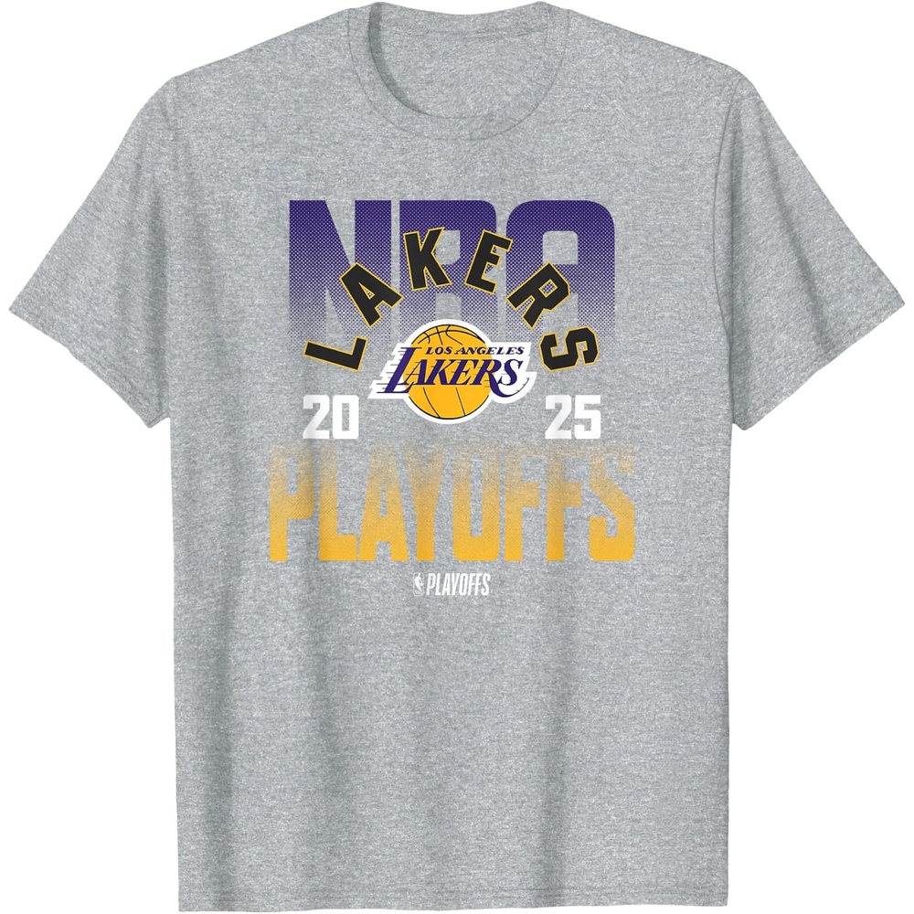 image:imageNBA Official Los Angeles Lakers 2025 Playoffs TShirtHeather Grey