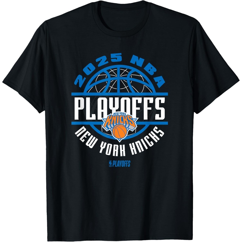 image:imageNBA Official New York Knicks 2025 Playoffs Game Time TShirtBlack