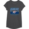 NBA Official Oklahoma City Thunder Up Top T-Shirt(Dark Heather Grey)