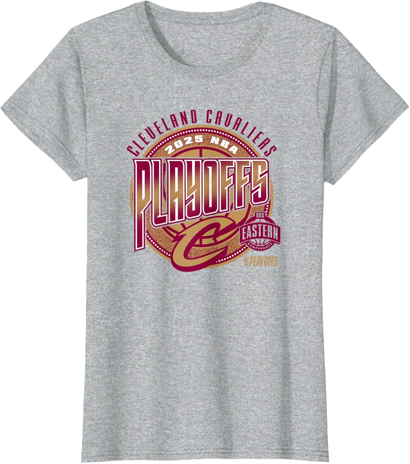 image:imageNBA Official Cleveland Cavaliers 2025 Playoffs Game Day TShirtHeather Grey