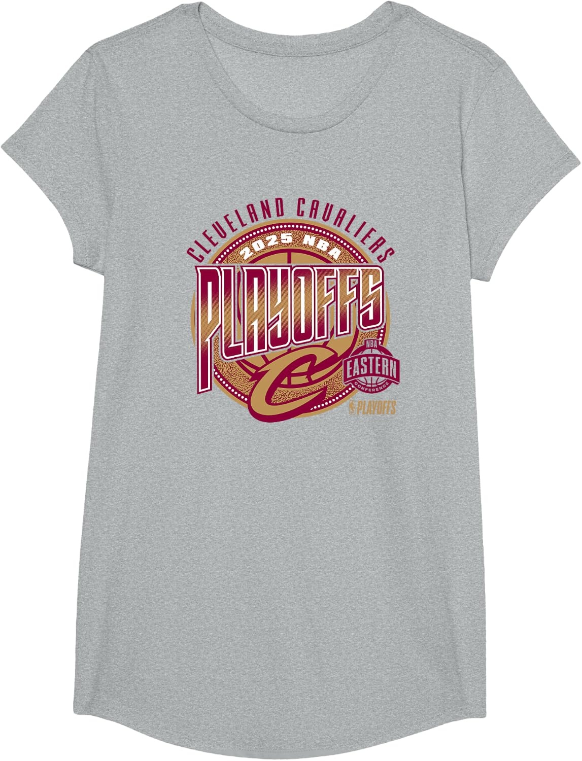 image:imageNBA Official Cleveland Cavaliers 2025 Playoffs Game Day TShirtHeather Grey