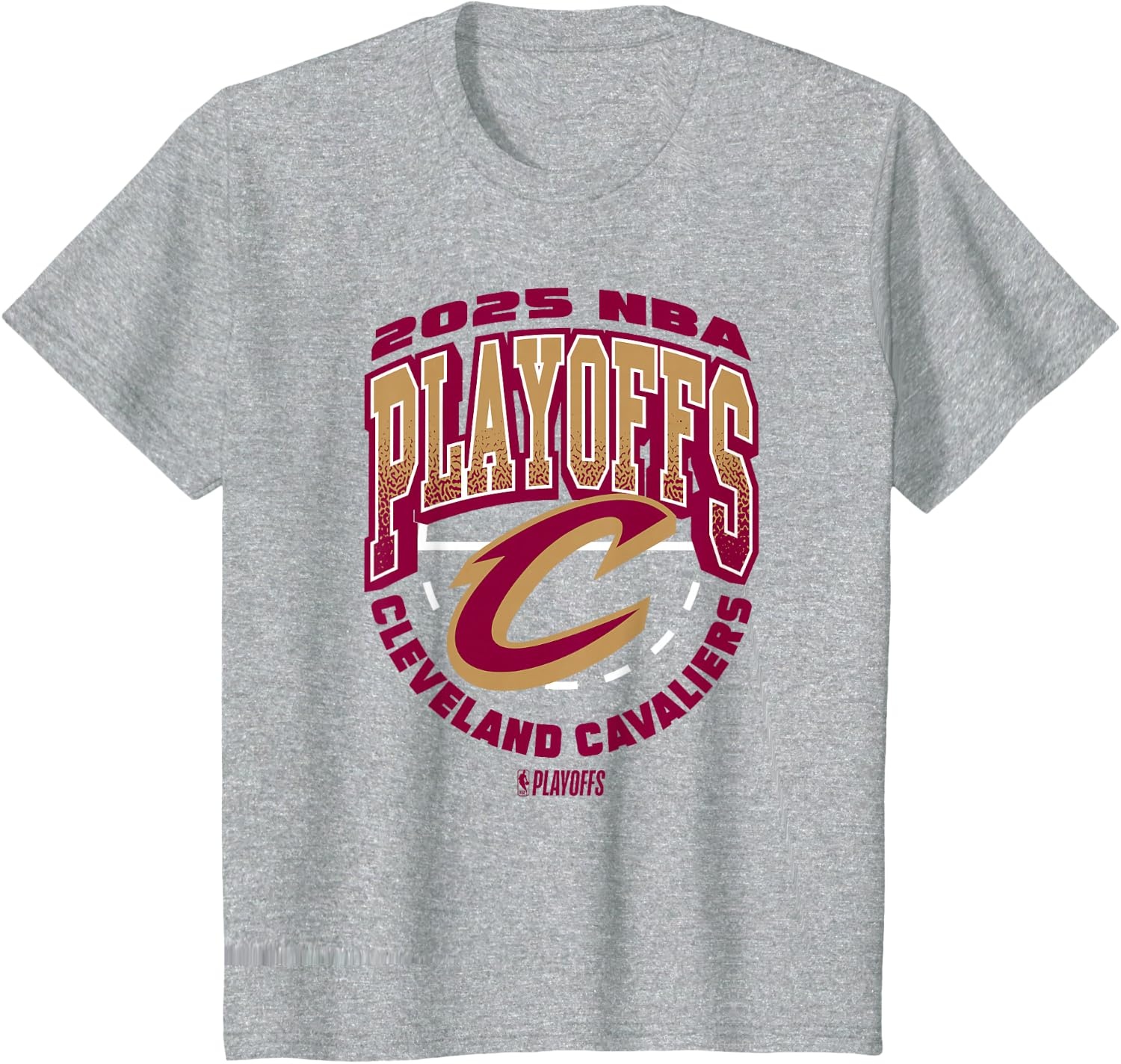 image:imageNBA Official Cleveland Cavaliers Exclusive 2025 Playoffs TShirtHeather Grey