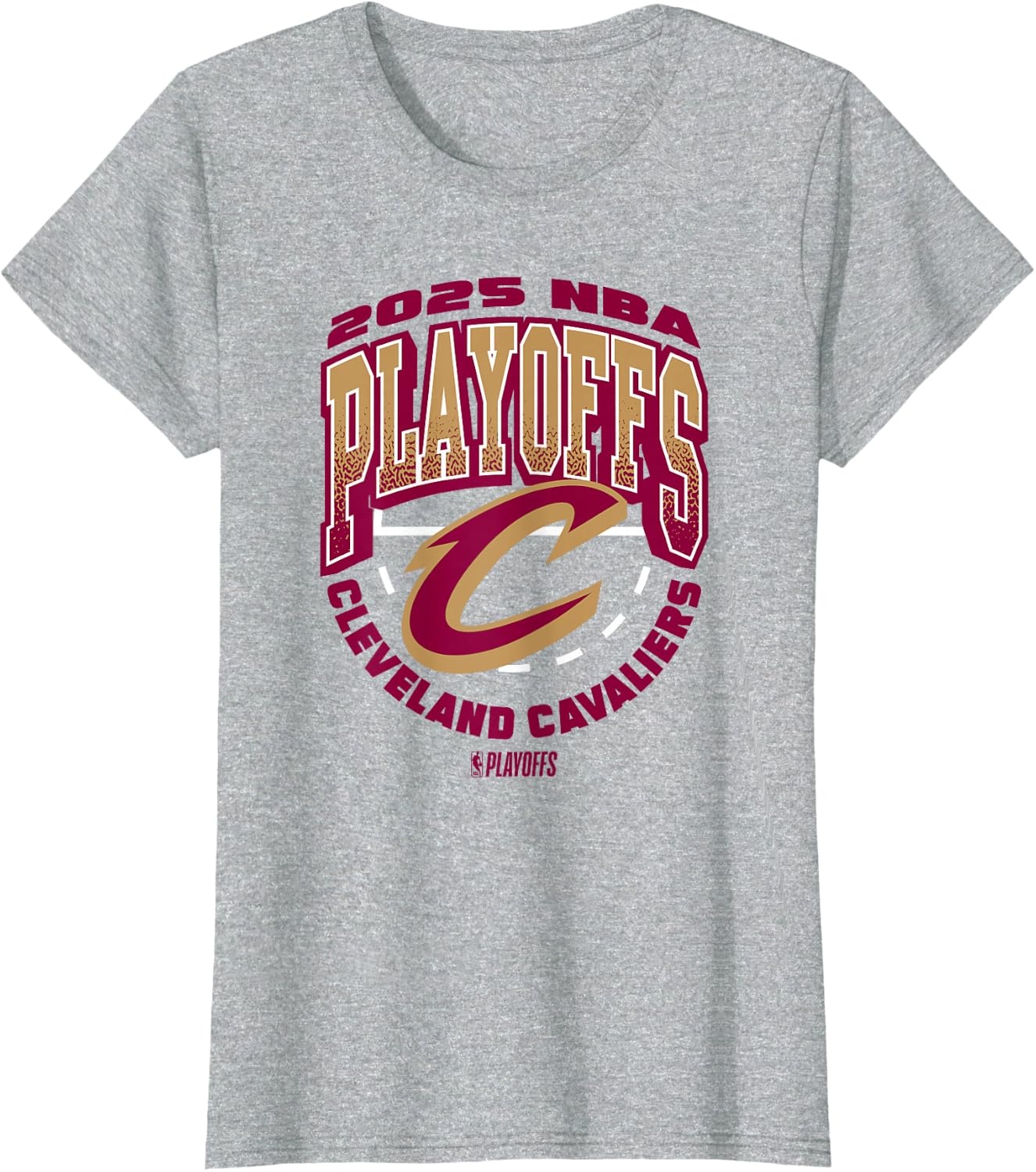 image:imageNBA Official Cleveland Cavaliers Exclusive 2025 Playoffs TShirtHeather Grey