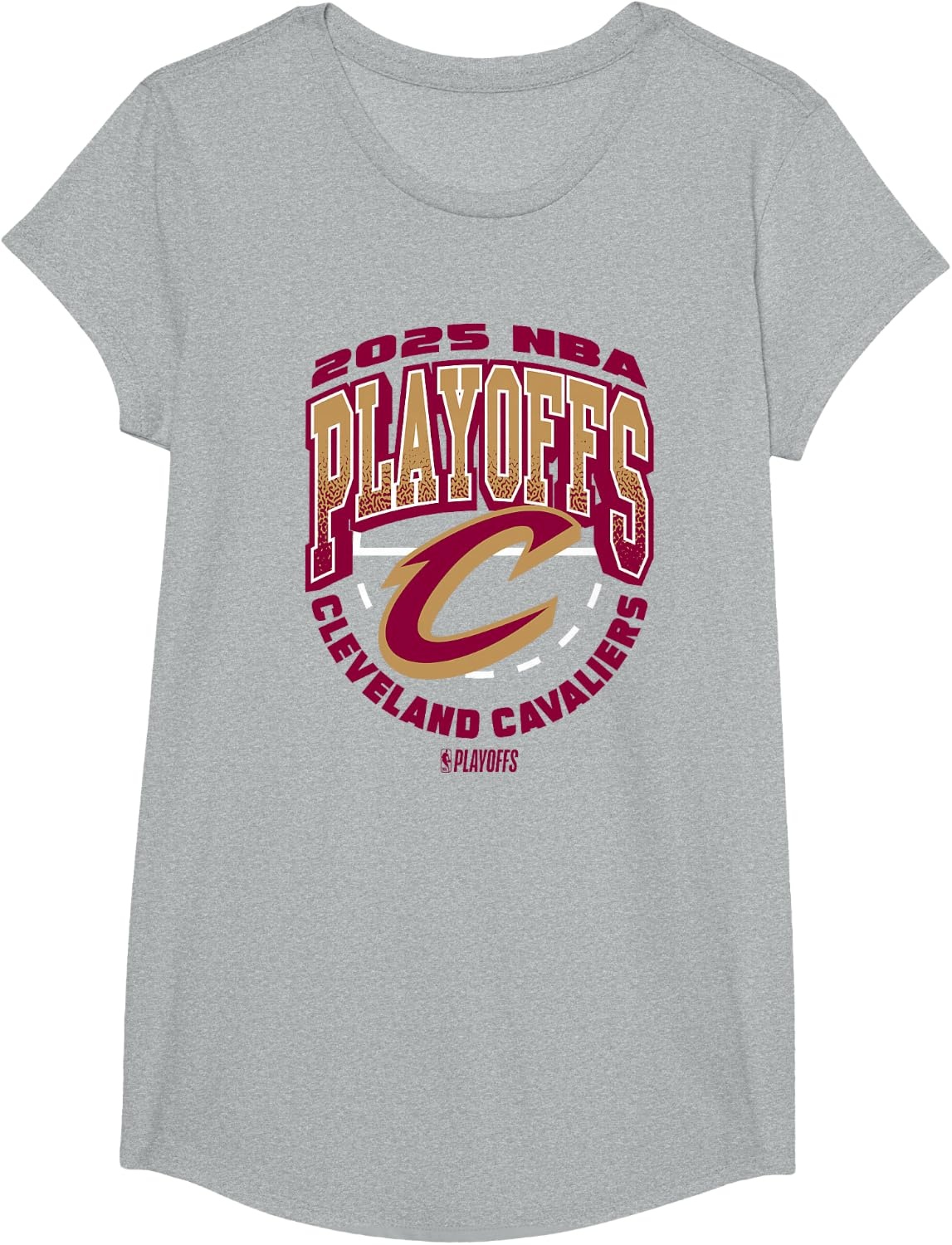 image:imageNBA Official Cleveland Cavaliers Exclusive 2025 Playoffs TShirtHeather Grey