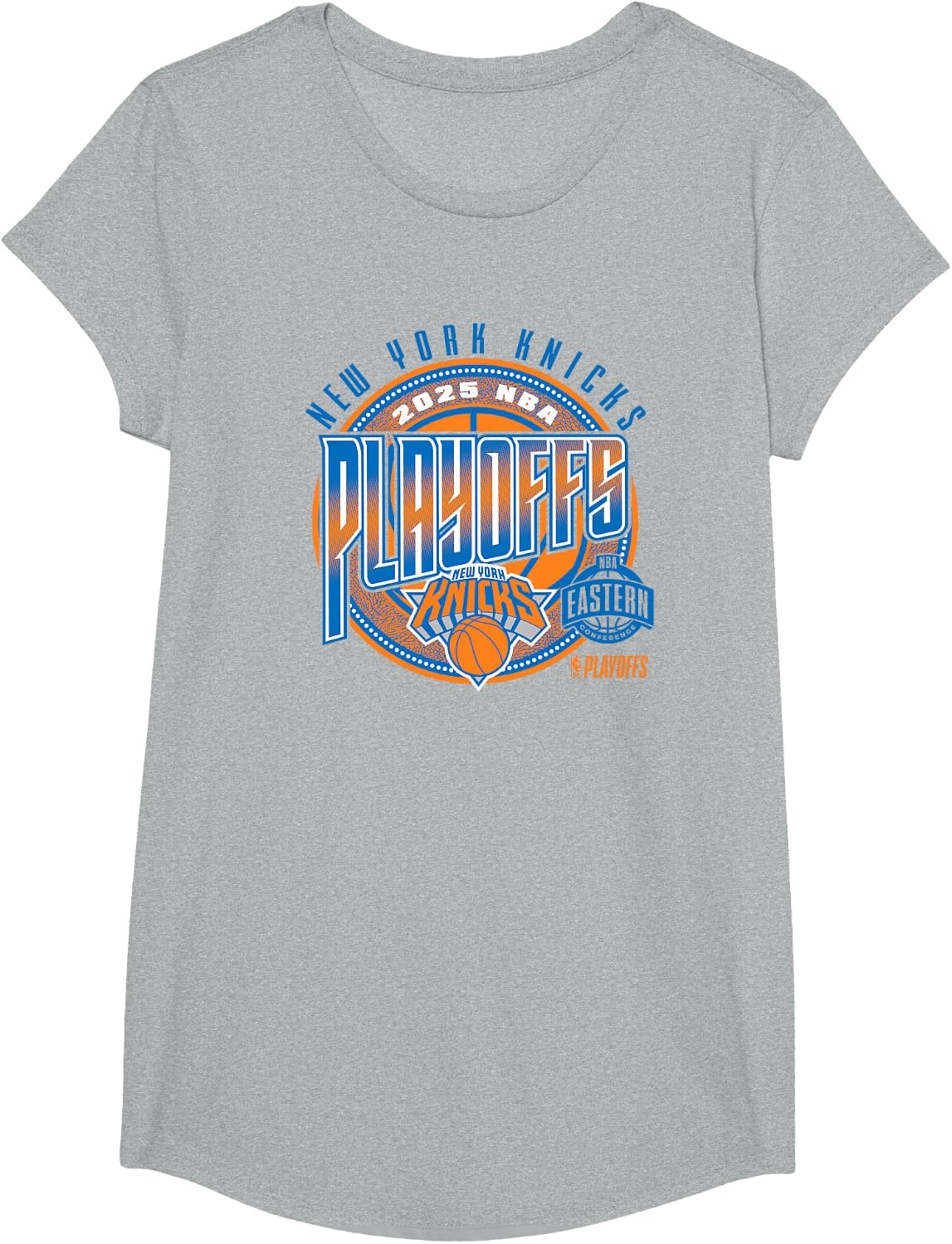 image:imageNBA Official New York Knicks 2025 Playoffs Game Day TShirtHeather Grey