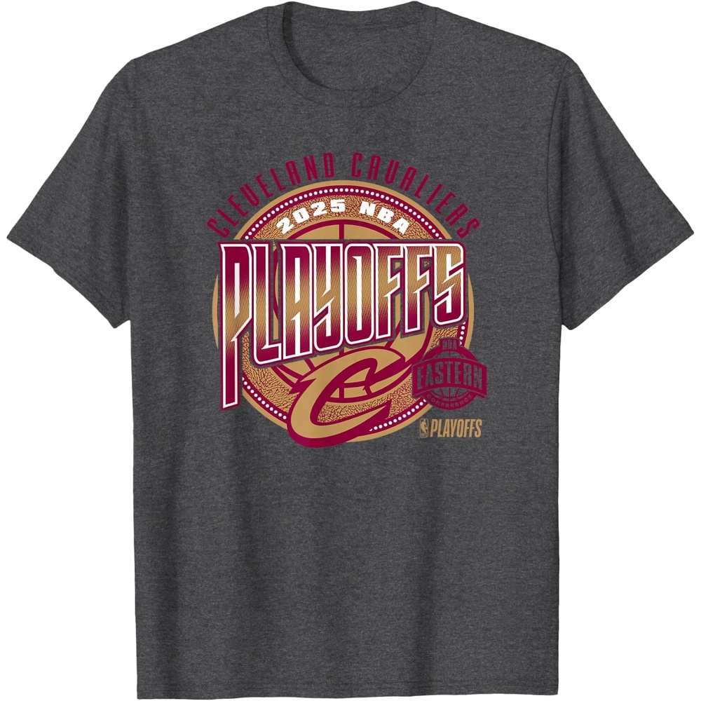 image:imageNBA Official Cleveland Cavaliers 2025 Playoffs Game Day TShirtDark Heather Grey