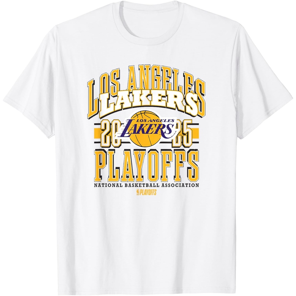 image:imageNBA Official Los Angeles Lakers 2025 Playoffs Showtime TShirtWhite