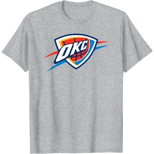 NBA Oklahoma City Thunder Officially Licensed T-Shirt, Small, Black(Heather Grey)