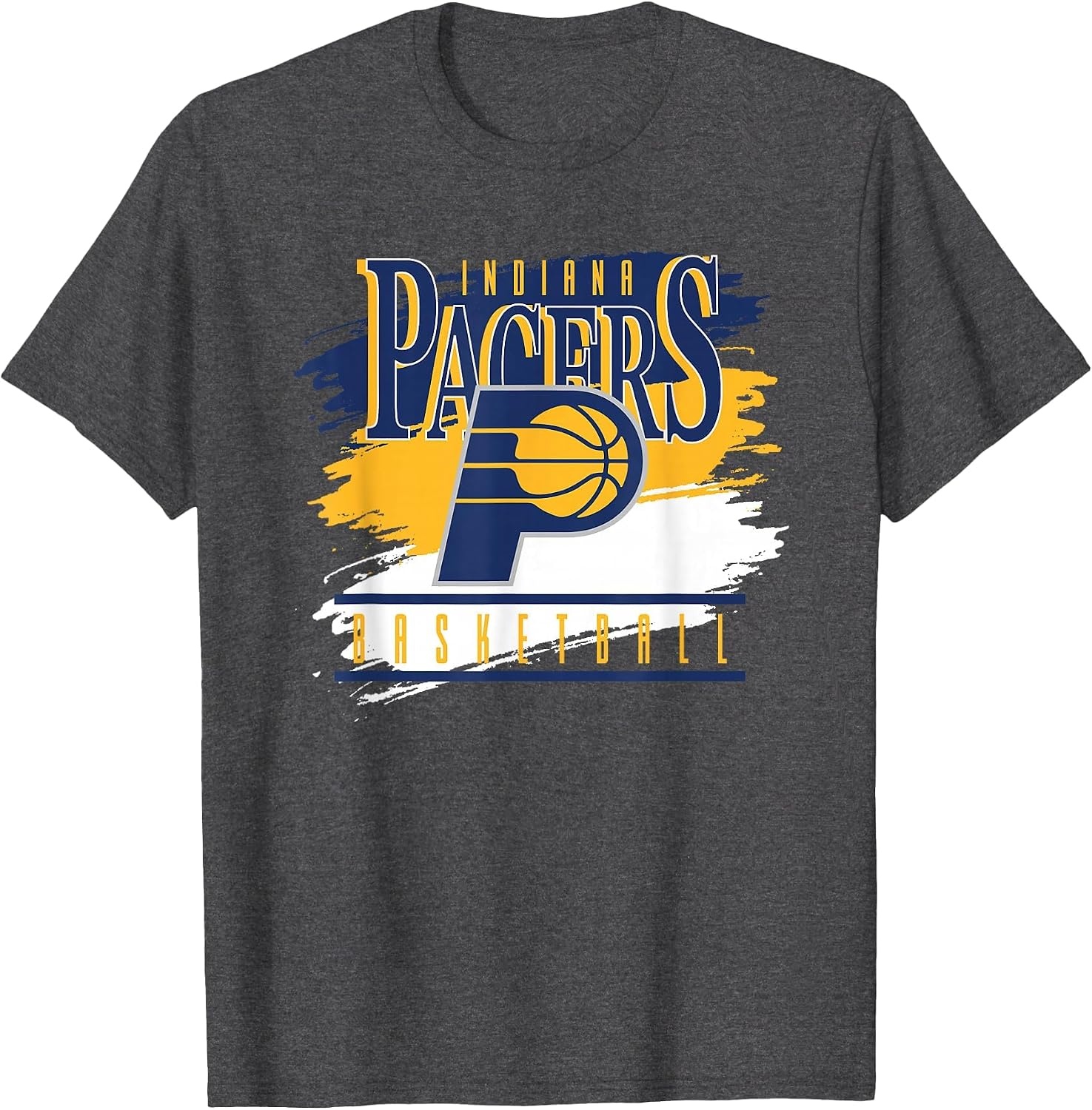 image:imageNBA Official Indiana Pacers Spilled Paint TShirtDark Heather Grey