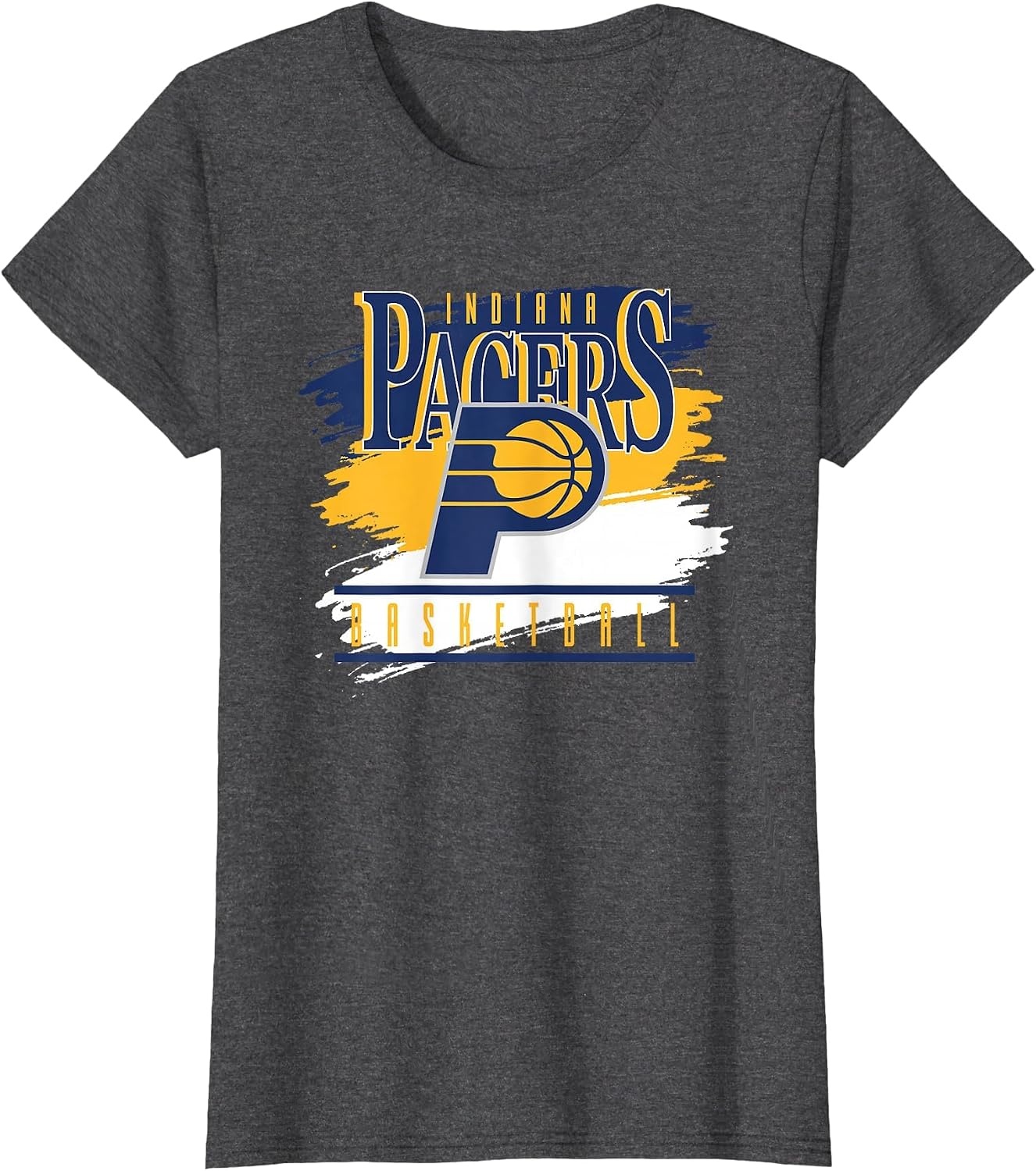 image:imageNBA Official Indiana Pacers Spilled Paint TShirtDark Heather Grey
