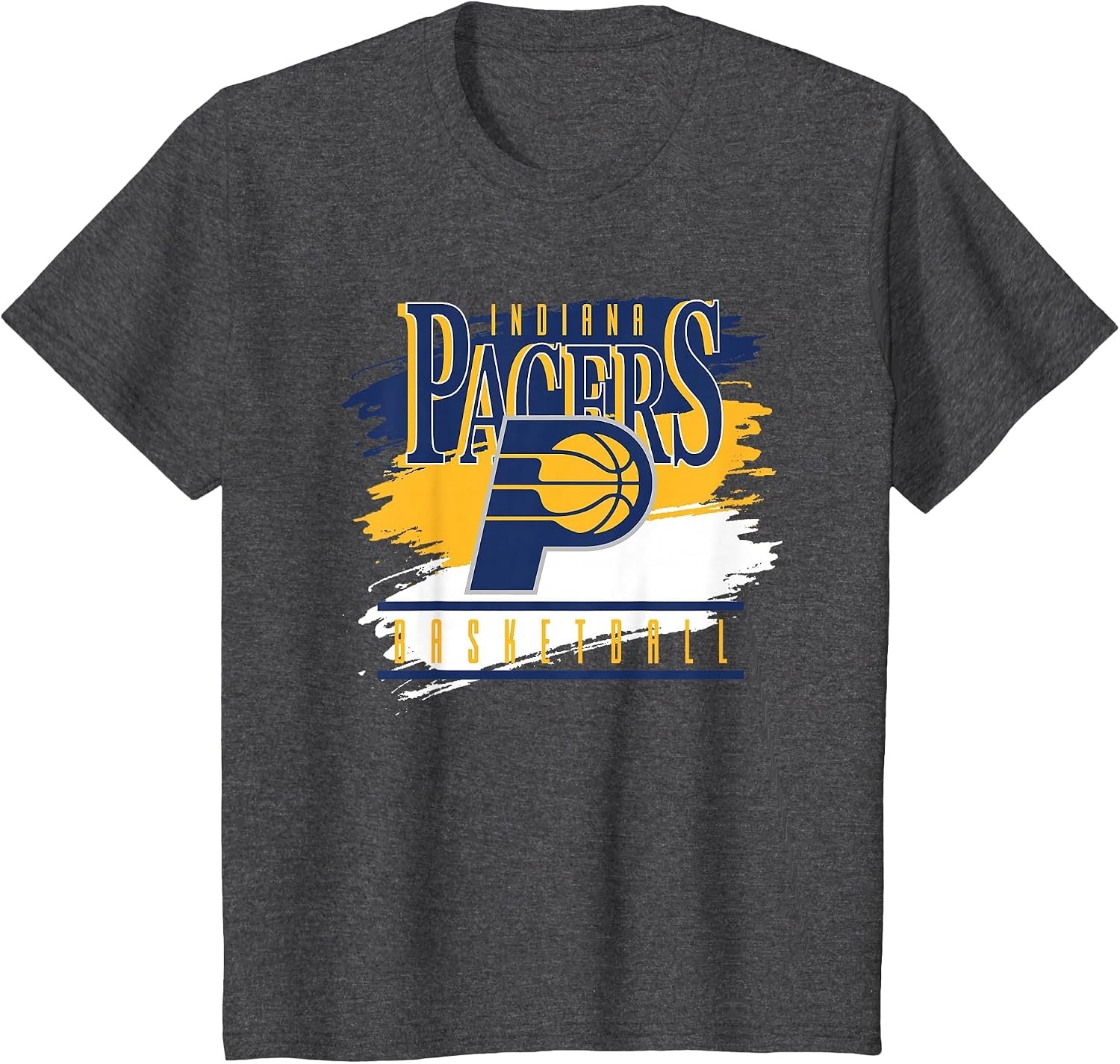 image:imageNBA Official Indiana Pacers Spilled Paint TShirtDark Heather Grey