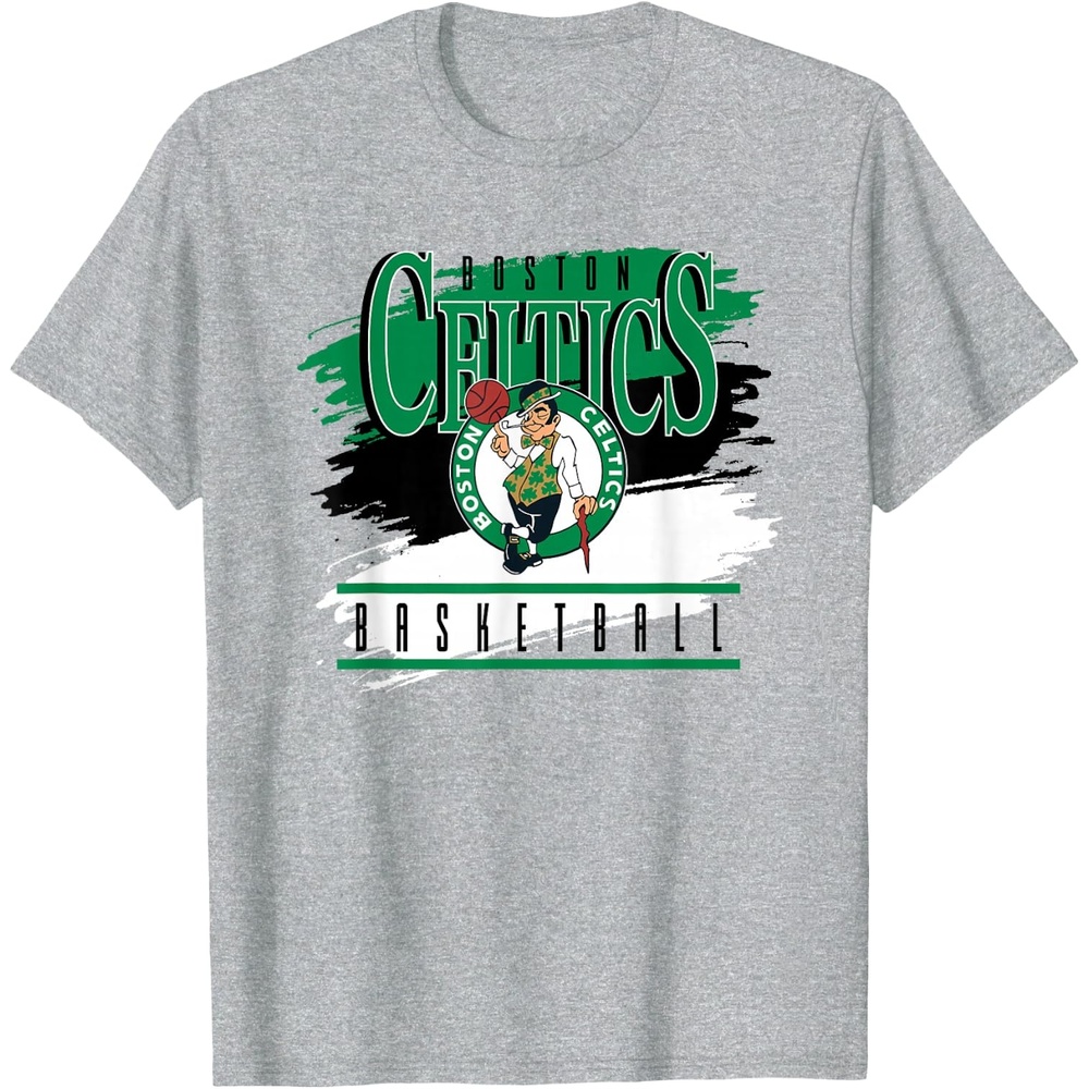 image:imageNBA Official Boston Celtics Spilled Paint TShirtHeather Grey