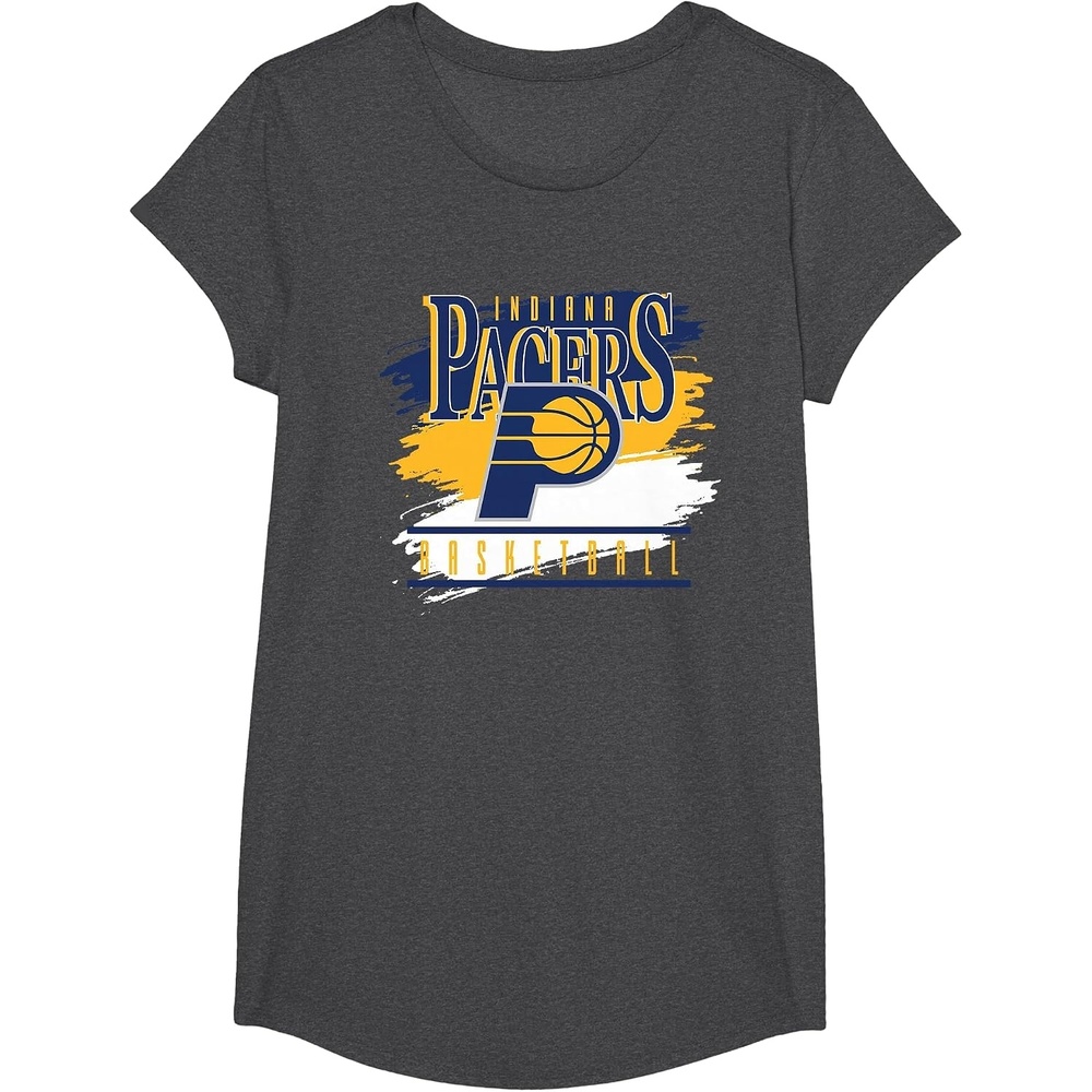 image:imageNBA Official Indiana Pacers Spilled Paint TShirtDark Heather Grey