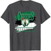 NBA Official Boston Celtics Spilled Paint T-Shirt(Dark Heather Grey)