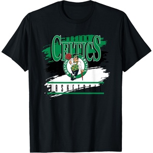 NBA Official Boston Celtics Spilled Paint T-Shirt(Black)