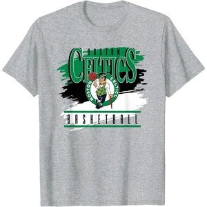NBA Official Boston Celtics Spilled Paint T-Shirt(Heather Grey)