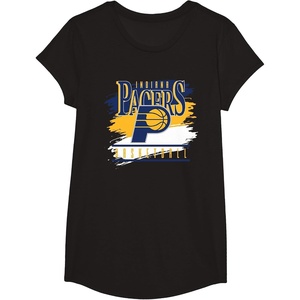 NBA Official Indiana Pacers Spilled Paint T-Shirt(Black)