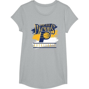 NBA Official Indiana Pacers Spilled Paint T-Shirt(Heather Grey)