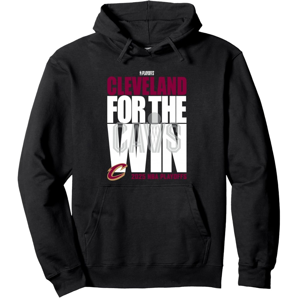 image:imageNBA Official Cleveland Cavaliers For the Win Playoffs 2025 Pullover HoodieBlack
