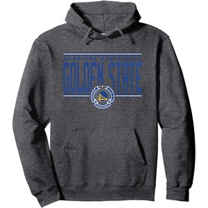 NBA Golden State Warriors City Pride Pullover Hoodie(Dark Heather Grey)