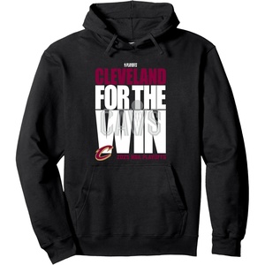 NBA Official Cleveland Cavaliers For the Win Playoffs 2025 Pullover Hoodie(Black)